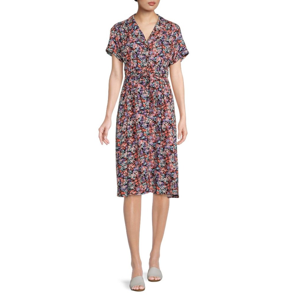 Floral Shirt Dress Retro 90's Cottage Ditsy Sz XL NEW